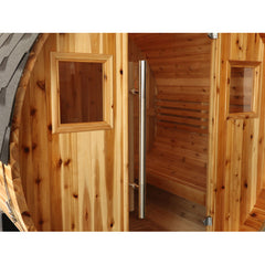 Sunray Saunas Aurora 2–4 Person Traditional Barrel Sauna with 6kW Harvia Heater & Red Cedar Construction - Aurora 300SH - The Home Selection