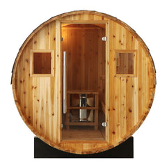 Sunray Saunas Aurora 2–4 Person Traditional Barrel Sauna with 6kW Harvia Heater & Red Cedar Construction - Aurora 300SH - The Home Selection