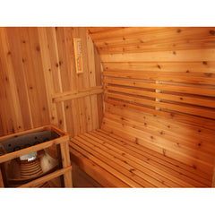 Sunray Saunas Aurora 2–4 Person Traditional Barrel Sauna with 6kW Harvia Heater & Red Cedar Construction - Aurora 300SH - The Home Selection