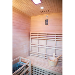 Sunray Saunas Bristow 2-Person Outdoor Wet/Dry Traditional Sauna with 4.5kW Harvia Heater & Canadian Hemlock Construction - HL200D2 Bristow - The Home Selection