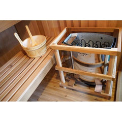 Sunray Saunas Charleston 4-Person Indoor Traditional Sauna with 6kW Harvia Heater & Double Bench Seating in Canadian Cedar - HL400TN Charleston - The Home Selection