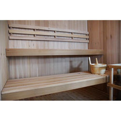 Sunray Saunas Charleston 4-Person Indoor Traditional Sauna with 6kW Harvia Heater & Double Bench Seating in Canadian Cedar - HL400TN Charleston - The Home Selection