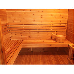 Sunray Saunas Denali 4-Person Contemporary Outdoor Sauna with 6kW Harvia Heater & Weatherproof Red Cedar Cabin - Denali 400D5 - The Home Selection