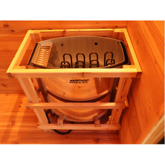 Sunray Saunas Denali 4-Person Contemporary Outdoor Sauna with 6kW Harvia Heater & Weatherproof Red Cedar Cabin - Denali 400D5 - The Home Selection