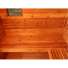 Sunray Saunas Denali 4-Person Contemporary Outdoor Sauna with 6kW Harvia Heater & Weatherproof Red Cedar Cabin - Denali 400D5 - The Home Selection