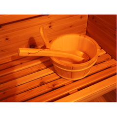 Sunray Saunas Denali 4-Person Contemporary Outdoor Sauna with 6kW Harvia Heater & Weatherproof Red Cedar Cabin - Denali 400D5 - The Home Selection