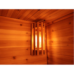 Sunray Saunas Denali 4-Person Contemporary Outdoor Sauna with 6kW Harvia Heater & Weatherproof Red Cedar Cabin - Denali 400D5 - The Home Selection