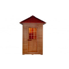 Sunray Saunas Eagle 2 Person Outdoor Traditional Wet/Dry Sauna with 4.5kW Harvia Heater & Canadian Hemlock Construction - HL200D1 Eagle - The Home Selection