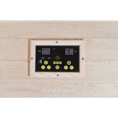 Sunray Saunas Eagle 2 Person Outdoor Traditional Wet/Dry Sauna with 4.5kW Harvia Heater & Canadian Hemlock Construction - HL200D1 Eagle - The Home Selection