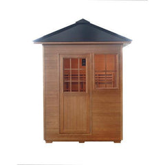 Sunray Saunas Freeport 3-Person Outdoor Traditional Wet/Dry Sauna with 4.5kW Harvia Heater & Weatherproof Hemlock Construction - HL300D1 Freeport - The Home Selection
