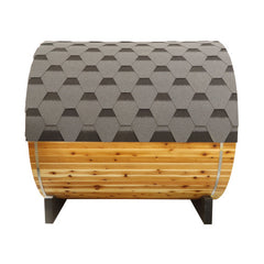 Sunray Saunas Galley 4-Person Traditional Barrel Sauna with 6kW Harvia Heater & Red Cedar Construction - Galley 400SH - The Home Selection