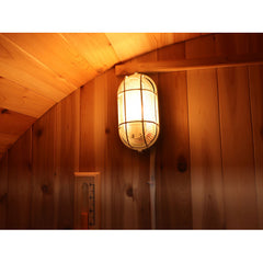 Sunray Saunas Galley 4-Person Traditional Barrel Sauna with 6kW Harvia Heater & Red Cedar Construction - Galley 400SH - The Home Selection