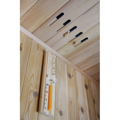Sunray Saunas Hampton 3 Person Indoor Traditional Sauna with 4.5kW Harvia Heater & Double Bench Seating in Canadian Cedar - HL300TN Hampton - The Home Selection
