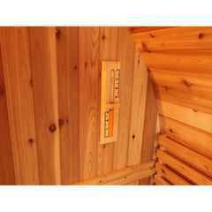 Sunray Saunas Oasis 2–4 Person Traditional Canopy Barrel Sauna with 6kW Harvia Heater & Red Cedar Construction - Oasis 300SC - The Home Selection