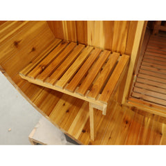 Sunray Saunas Oasis 2–4 Person Traditional Canopy Barrel Sauna with 6kW Harvia Heater & Red Cedar Construction - Oasis 300SC - The Home Selection