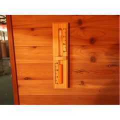 Sunray Saunas Seneca 3-Person Contemporary Outdoor Sauna with 6kW Harvia Heater & Weatherproof Red Cedar Cabin - Seneca 300D5 - The Home Selection
