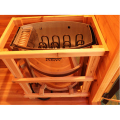 Sunray Saunas Seneca 3-Person Contemporary Outdoor Sauna with 6kW Harvia Heater & Weatherproof Red Cedar Cabin - Seneca 300D5 - The Home Selection