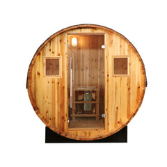Sunray Saunas Solace 2-Person Traditional Barrel Sauna with 6kW Harvia Heater & Red Cedar Construction - Solace 200SH - The Home Selection