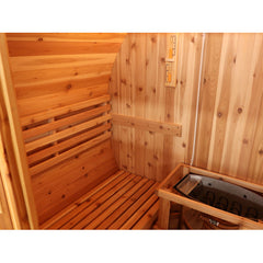 Sunray Saunas Solace 2-Person Traditional Barrel Sauna with 6kW Harvia Heater & Red Cedar Construction - Solace 200SH - The Home Selection