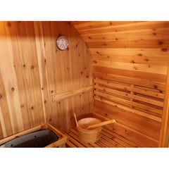 Sunray Saunas Solace 2-Person Traditional Barrel Sauna with 6kW Harvia Heater & Red Cedar Construction - Solace 200SH - The Home Selection