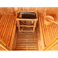 Sunray Saunas Solace 2-Person Traditional Barrel Sauna with 6kW Harvia Heater & Red Cedar Construction - Solace 200SH - The Home Selection