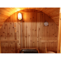 Sunray Saunas Solace 2-Person Traditional Barrel Sauna with 6kW Harvia Heater & Red Cedar Construction - Solace 200SH - The Home Selection