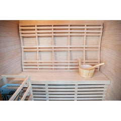 Sunray Saunas Waverly 3-Person Outdoor Traditional Sauna with 4.5kW Harvia Heater & Shingled Roof Design - HL300D2 Waverly - The Home Selection