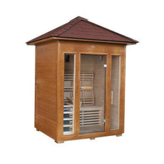 Sunray Saunas Waverly 3-Person Outdoor Traditional Sauna with 4.5kW Harvia Heater & Shingled Roof Design - HL300D2 Waverly - The Home Selection