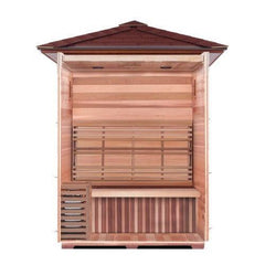 Sunray Saunas Waverly 3-Person Outdoor Traditional Sauna with 4.5kW Harvia Heater & Shingled Roof Design - HL300D2 Waverly - The Home Selection
