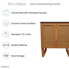 Swiss Madison Arles 30" Freestanding Bathroom Vanity in Natural Oak with Sink Top - SM-BV810 - The Home Selection