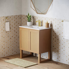 Swiss Madison Arles 30" Freestanding Bathroom Vanity in Natural Oak with Sink Top - SM-BV810 - The Home Selection
