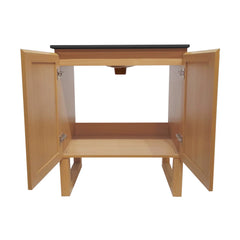 Swiss Madison Arles 30 in. Natural Oak Bathroom Vanity With Black, 3-Hole Ceramic Sink Top - SM-BV810-3MB - The Home Selection
