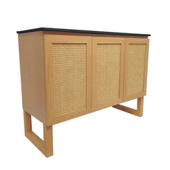 Swiss Madison Arles 48 in. Natural Oak, Double Basin Bathroom Vanity With Black, 3-Hole Ceramic Sink Top - SM-BV811D-3MB - The Home Selection