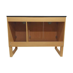 Swiss Madison Arles 48 in. Natural Oak, Double Basin Bathroom Vanity With Black, 3-Hole Ceramic Sink Top - SM-BV811D-3MB - The Home Selection