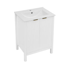 Swiss Madison Bastille 24" Freestanding Bathroom Vanity in White with Sink Top - SM-BV290 - The Home Selection