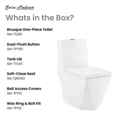 Swiss Madison Brusque One-Piece Square Toilet Dual-Flush 1.1/1.6 gpf - SM-1T290 - The Home Selection
