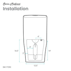 Swiss Madison Brusque One-Piece Square Toilet Dual-Flush 1.1/1.6 gpf - SM-1T290 - The Home Selection