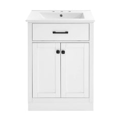 Swiss Madison Burdon 24 in. Bathroom Vanity With Ceramic Sink Top - SM-BV43 - The Home Selection