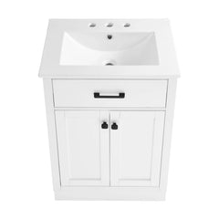 Swiss Madison Burdon 24 in. Bathroom Vanity With Ceramic Sink Top - SM-BV43 - The Home Selection