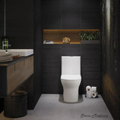 Swiss Madison Burdon One Piece Square Toilet Dual Flush 1.1/1.6 gpf (6-Pack) - SM-1T111-6 - The Home Selection
