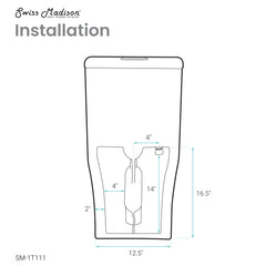Swiss Madison Burdon One Piece Square Toilet Dual Flush 1.1/1.6 gpf (6-Pack) - SM-1T111-6 - The Home Selection