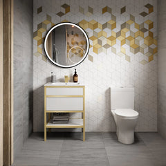 Swiss Madison Cache 24" Freestanding Bathroom Vanity in White with Sink Top - SM-BV901WG - The Home Selection