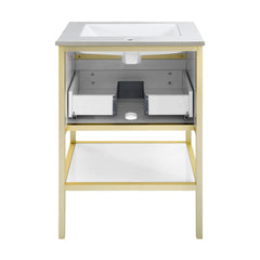 Swiss Madison Cache 24" Freestanding Bathroom Vanity in White with Sink Top - SM-BV901WG - The Home Selection