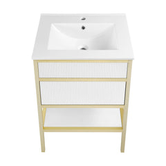 Swiss Madison Cache 24" Freestanding Bathroom Vanity in White with Sink Top - SM-BV901WG - The Home Selection