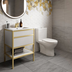 Swiss Madison Cache 24" Freestanding Bathroom Vanity in White with Sink Top - SM-BV901WG - The Home Selection