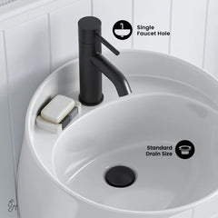 Swiss Madison Calice 18" Wall-Mount Bathroom Sink - SM-WS300 - The Home Selection