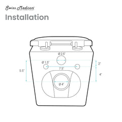 Swiss Madison Calice Wall-Hung Toilet Bundle 0.8/1.6 GPF Dual Flush in Glossy White - The Home Selection