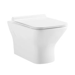 Swiss Madison Carre Wall-Hung Toilet Bundle 0.8/1.6 GPF Dual Flush in Glossy White - The Home Selection