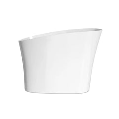 Swiss Madison Cascade II 48" Single Slipper Japanese Soaking Freestanding Bathtub in Matte White, Stool Included - SM-FB5901MW - The Home Selection