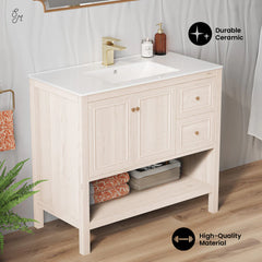 Swiss Madison Chateau 36" Freestanding Bathroom Vanity with Sink Top - SM-BV241 - The Home Selection